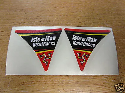£2.99 • Buy Isle Of Man Road Races - TT Visor Corner Decal Sticker - RED