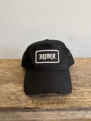 Justin Bieber Otto Cap Black Adjustable Snapback Mesh Back Concert Tour Hat Rare • $17.99