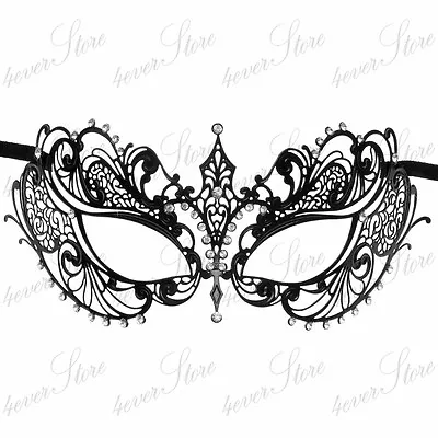 Laser Cut Filigree Metal Mardi Gras Prom Ball Venetian Masquerade Mask M7117 • $14.95