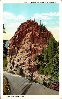$1.99 • Buy Castle Rock Boulder Canon Colorado CO WB Postcard PM Ridgewood NJ Cancel WOB 1c