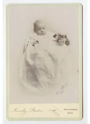 Cab Photo Baby W/ Corsage From New London Oh Portrait By Minns • £28.93