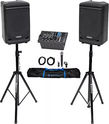 Samson Expedition XP300 300w Portable 6  PA DJ Speaker+Active Mixer+Wireless Mic • $521.95