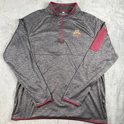 Minnesota Golden Gophers Mens Colosseum Quarter Zip Size Large • $14.99