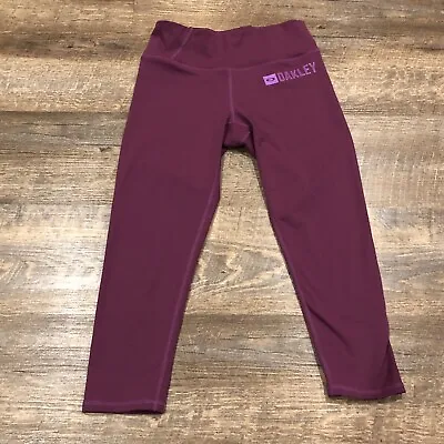 Oakley Pants Womens Extra Small Purple Capri Tights Athletic Gym Ladies 25x20 • $18.88