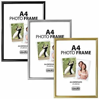 Certificate A4 Photo Frame White Black Gold Silver Wood Picture Frames Poster • £274.99