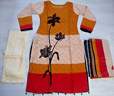 £24.99 • Buy Sana Safinaz Salwar Kameez Embroidered Stitched Wool Shawl Winter 2022 £25