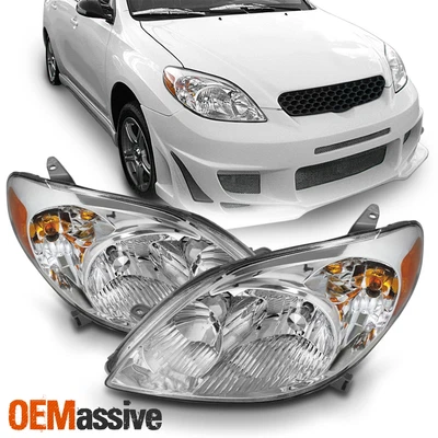 $145.99 • Buy For 2003-2008 Toyota Matrix Base XR XRS Headlights Pair Replacement Left+Right