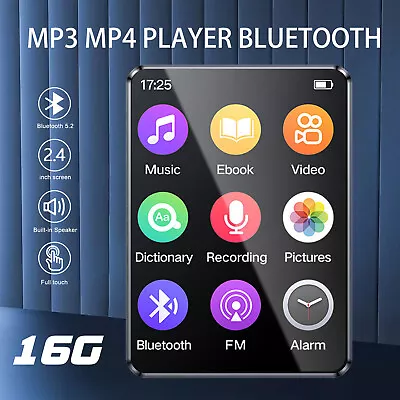 2.4  MP3 MP4 Player Touch Screen Sport Lossless Sound HIFI Music FM 16GB Card • $24.08