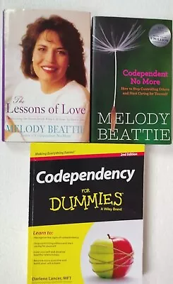 Melody Beattie Books Codependent No More Lessons Of Love + Codependency Dummies • $12.99
