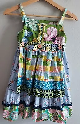 Matilda Jane Its A Wonderful Parade No Knot Apron Dress Size 8 • $35