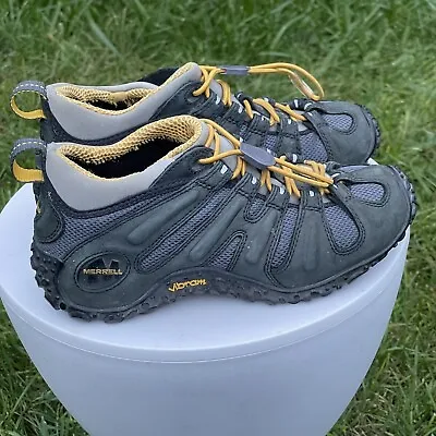 Merrell Chameleon Stretch Shoes Womens 6 Black Gray Hiking Trail Outdoor Vibram • $33.60