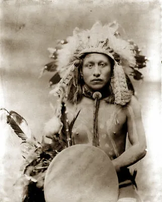 £4.20 • Buy Native American Indian Portrait Lone Elk 10x8 Photo Art Print Picture