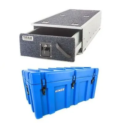 $358 • Buy Titan Single Ute Drawer 1300mm + Kings 78L Tough Storage Box Weather Resistant