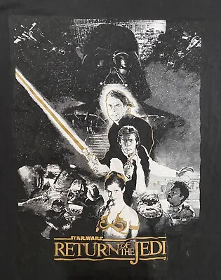Star Wars The Return Of The Jedi T-shirt Medium • Black & Gold • Mad Engine • $8