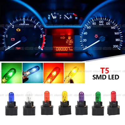 10Pcs T5 SMD LED Instrument Gauge Dash Light Car Interior Indicator Lamp Bulbs • $9.50