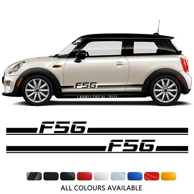 2pcs Car Side Skirt Racing Stripes Sticker For Mini Cooper F56 Graphics Decals • $29.88