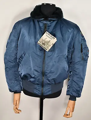 Alpha Industries U.S Air Force Vintage B-15C Flying Jacket Blue Made USA Size XL • $589