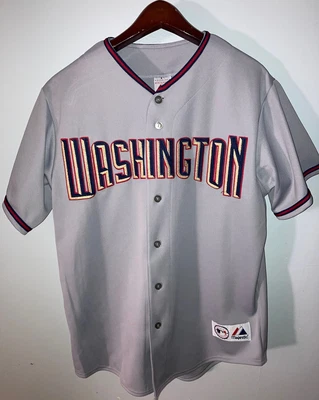 $59.99 • Buy Washington Nationals MLB Visiting / Away Jersey Majestic Size Large L Grey