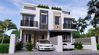 16x50 Home Design Plan 5x15 Meter Duplex House 3 Bedrooms (A4 Hard Copy) • $18.85