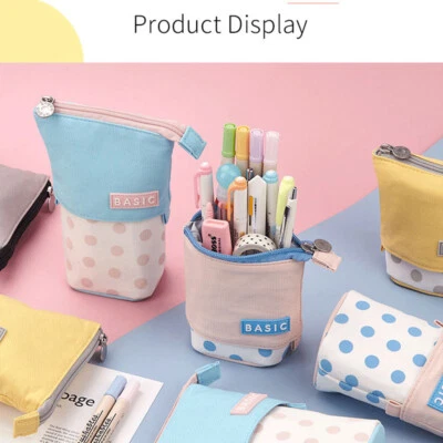 £10.79 • Buy Pencil Case Standing Stationery Bag Telescopic Pen Pouch Holder School Office