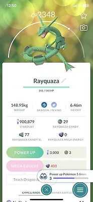 $9 • Buy ✨Pokémon Go Rayquaza Trade 2200+ CP✨ Same Day Trade Or 30 Day Friendship.✨