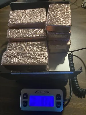 Copper 30+Lbs Copper Ingots Hand Poured Copper Bullion • $240