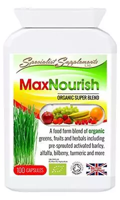 Specialist Supplements MaxNourish Organic 100 Capsules (Pack Of 1) • £16.99