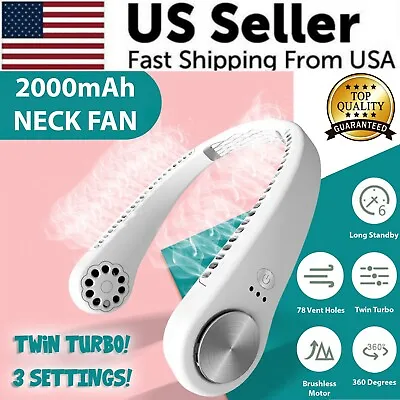 USB Portable Hanging Neck Fan Cooling Air Cooler Little Electric Air Conditioner • $12.89