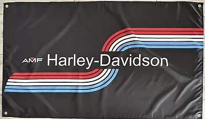 HARLEY DAVIDSON AMF Motorcycles 3x5ft FLAG BANNER SX 175 250 SS GARAGE Man Cave • $18.28