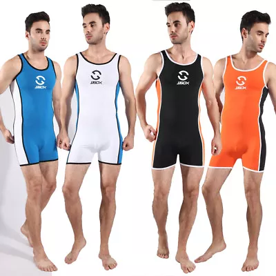 £20.39 • Buy Sexy Men's Underwear Cotton Mesh Wrestling Singlet Bodysuit Jumpsuit Undershirt
