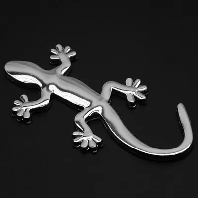 3D Silver Gecko Design Lizard Sticker Car Exterior Parts Trim Emblem Badge Decal • $7.95