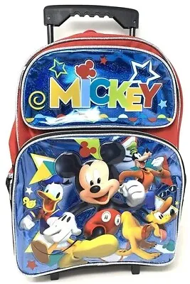 Mickey Mouse 16in Rolling Large School Travel Backpack • $39.99