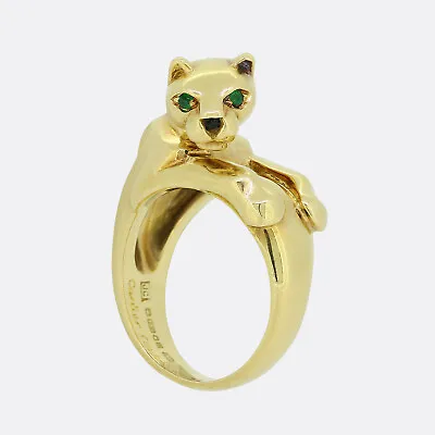 Gold Cartier Ring- Vintage Cartier Panthere Ring 18ct Yellow Gold • $10205.14