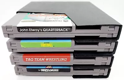 Vintage 4 Game LOT (NES 1985) Quarterback/Football/Tag-Team/Wrestlemania! 🔥 • $39.99