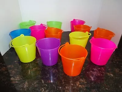 Mini Plastic Decorative   Buckets  Pails For Party Favors   (13-Pack) 3 X 3  • $12.99