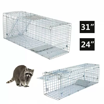 Live Animal Trap Extra Large Rodent Cage Garden Rabbit Raccoon Cat 24 X8 X 7.5  • $27.18