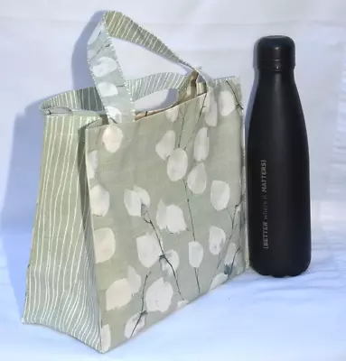 Handmade Lunch Tote  Sage Green Vinyl 25cmx25cmx11cm • £4.95