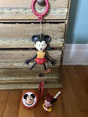 Vintage 1960’s Walt Disney Mickey Mouse Plastic String  Puppet Bubble Pipe Light • $9.99
