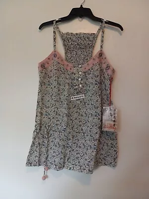 Da-Nang Ditsy Floral Into The Wildflower Racerback Cami Tank Blouse Top Medium  • $28