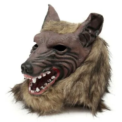 £8.84 • Buy Horror Latex Wolf Head Mask Fierce Halloween Wolf Costume Kids Gift  For Home;
