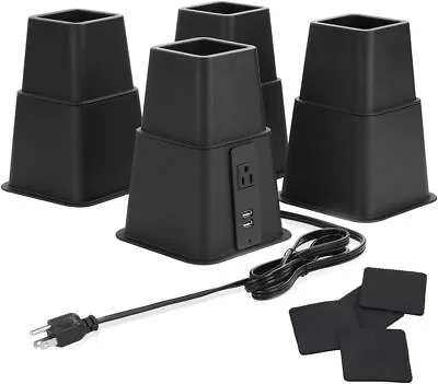 Tuffen Bed Risers With Power Outlet USB 3-5-8 Inch Furniture Raisers Lifts 2023 • $55.88