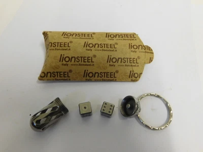 £9.99 • Buy LionSteel Acorn Dice Steel Key Ring, Stainless Steel 2 X Dice Inside.