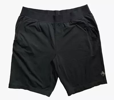 Men's Prana Black Mojo Chakra Supplex Nylon Lycra Athletic Shorts M* Yoga • $23.99