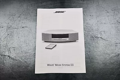 New Bose Wave Music System III Guide Operating Instructions Manual • $17.99