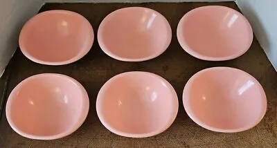 6 Vintage Boontonware 1307-12 Pink Fruit Cereal Soup Bowls Melmac Melamine USA • $17.97