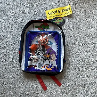 RARE Vintage 1996 Space Jam Backpack Book Bag Toon Squad Monstars NEW W/ Tags • $101.24