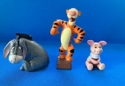 Set Of 3 Plastic Disney Figures Eeyore Tigger Piglet VGC Winnie The Pooh • £7.99