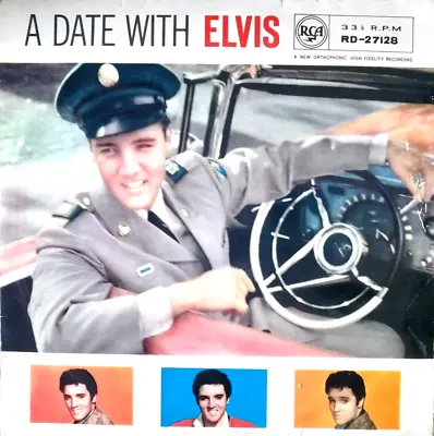 EX ELVIS PRESLEY A Date With Elvis VINYL LP 1959 ORIGINAL SILVER SPOT MONO • $50.96