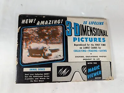 Vintage 1950s 3D Animal Series With 15 Lifelike Pictures With Magic Viewer MIB • $18.50