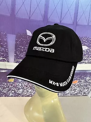 Mazda MX-5 Miata Car Club Member Cap Hat Promo Black Embroidered Adjustable • $22.99